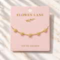 Dainty Enamel Daisy Station Bracelet