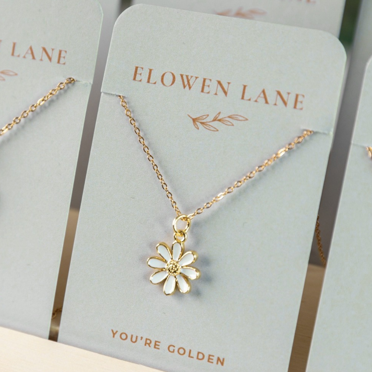 Enamel Daisy Necklace