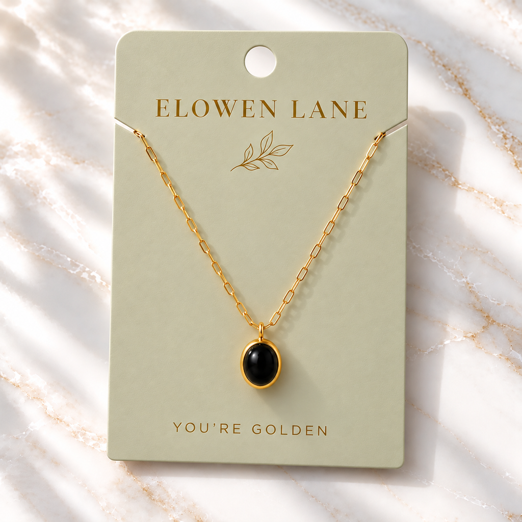 Black Opal Necklace - October Birthstone Jewellery