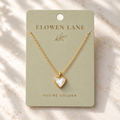 Mother of Pearl Heart Necklace - 18K Gold Plated Tarnish Resistant