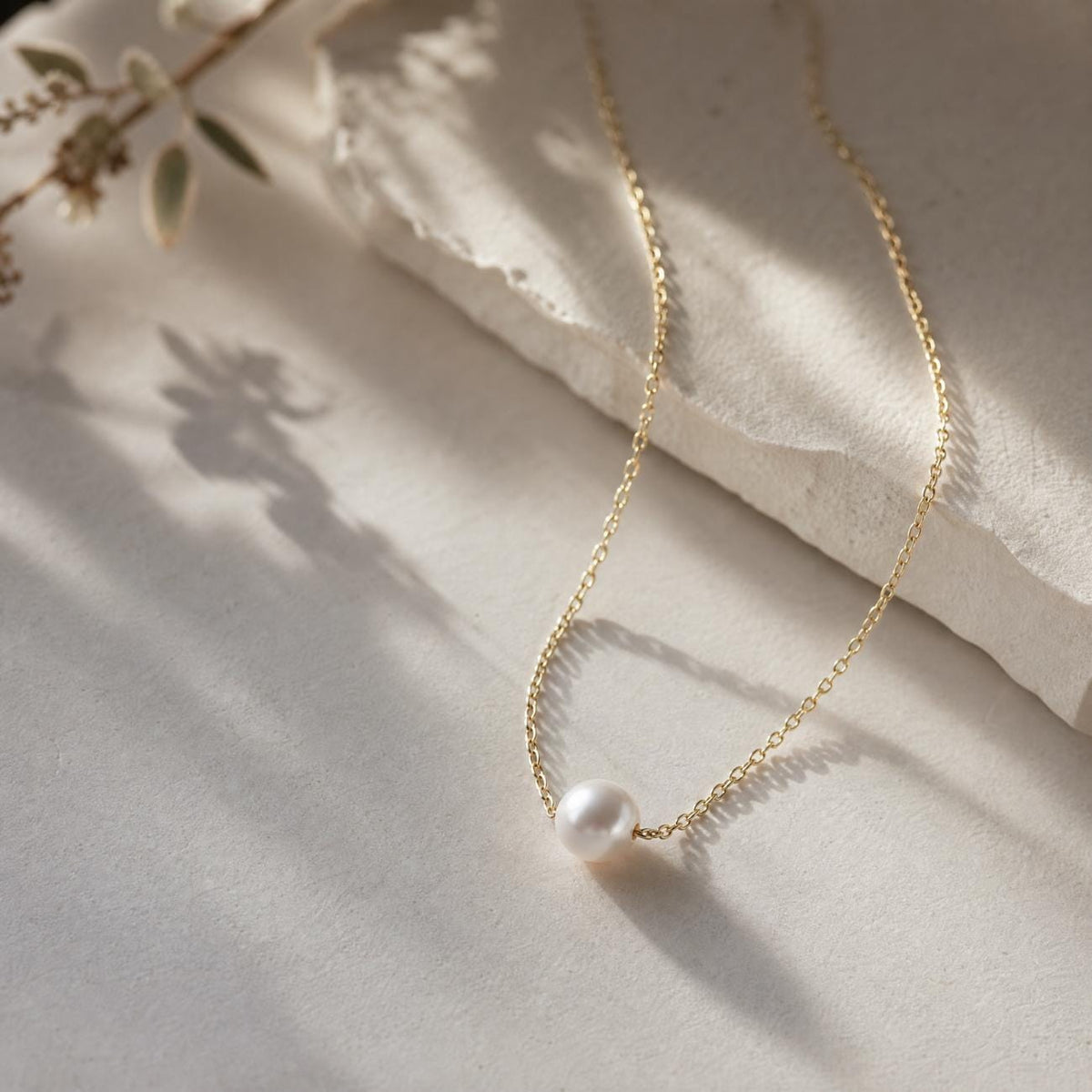 Dainty Pearl Necklace, Tiny Pearl Pendant, Minimalist Jewellery, June Birthstone Gift, Bridesmaid Gift