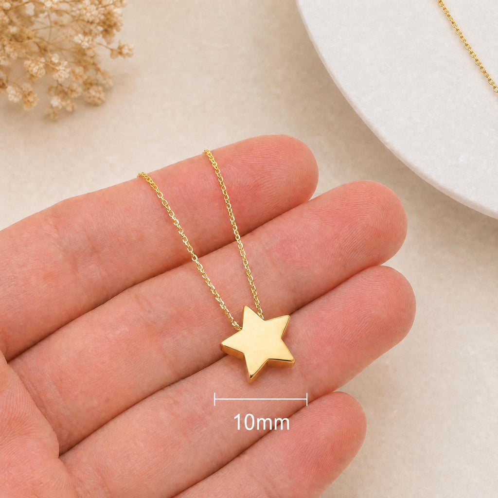 Gold Star Necklace, Dainty Star Pendant, Celestial Star Birthday Gift for Her, Daughter Gift