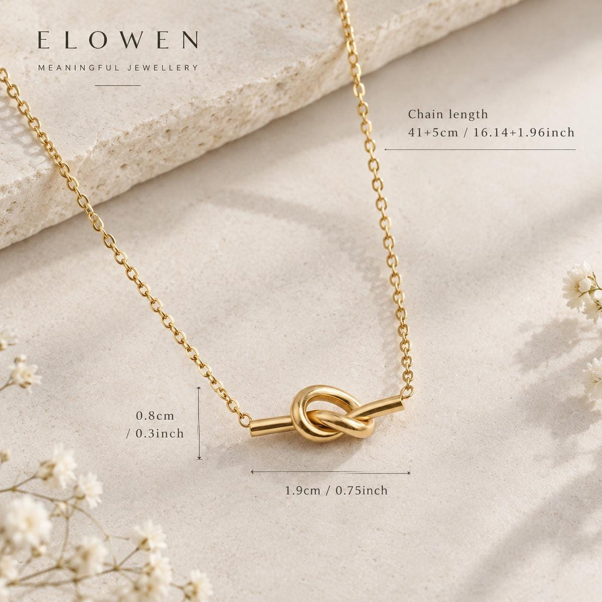 Gold Knot Necklace - Friendship Meaningful Gift