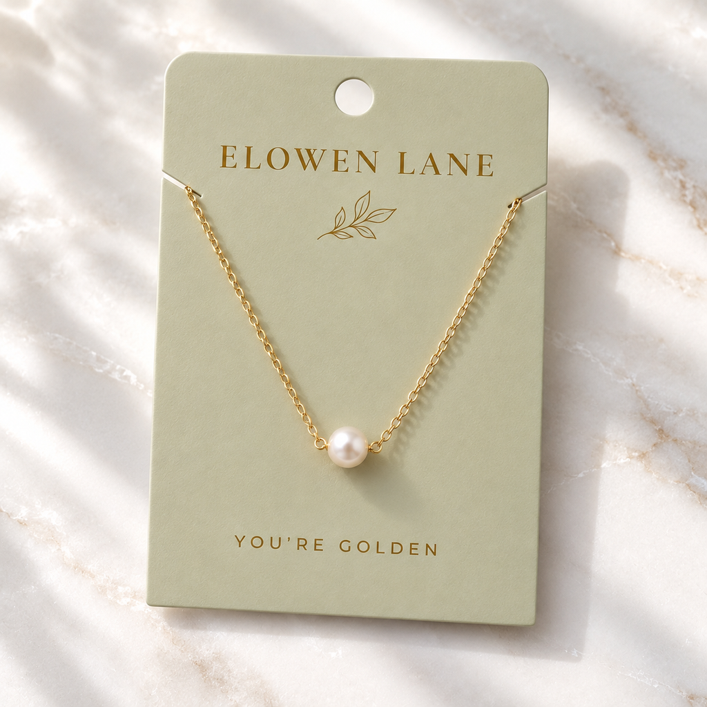 Minimalist Dainty Pearl Necklace - Gold Plated Jewellery