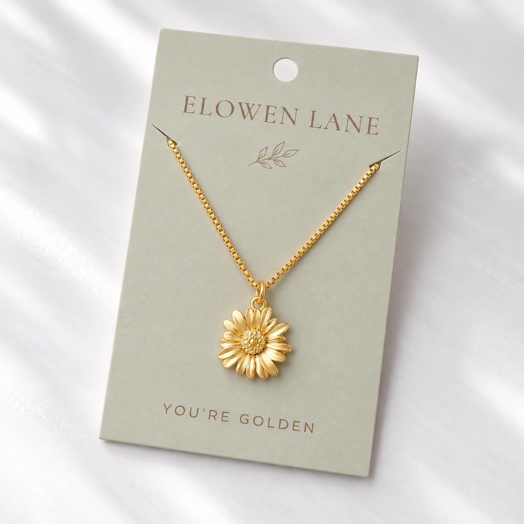 Sunflower Necklace - Waterproof Jewellery